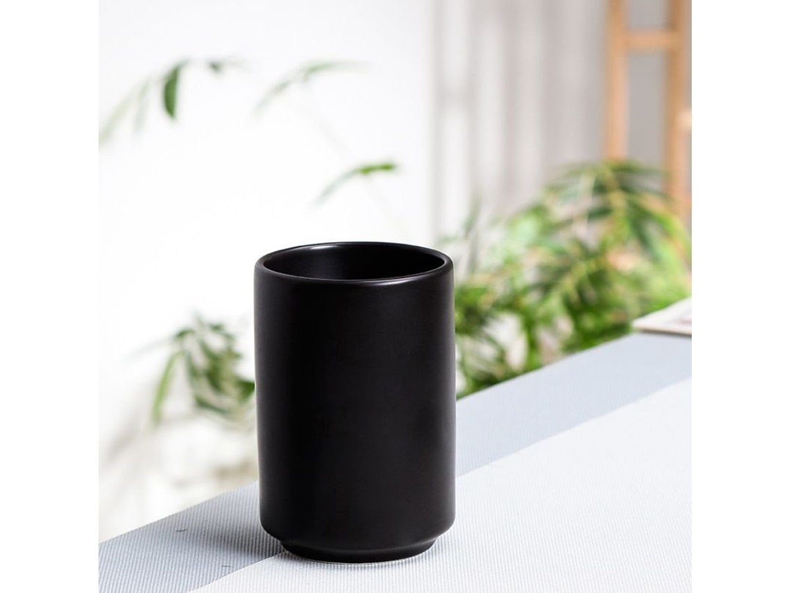 Copo de escova de dentes Nova Line de cerâmica glazada, branco, moderno | S/MARCA