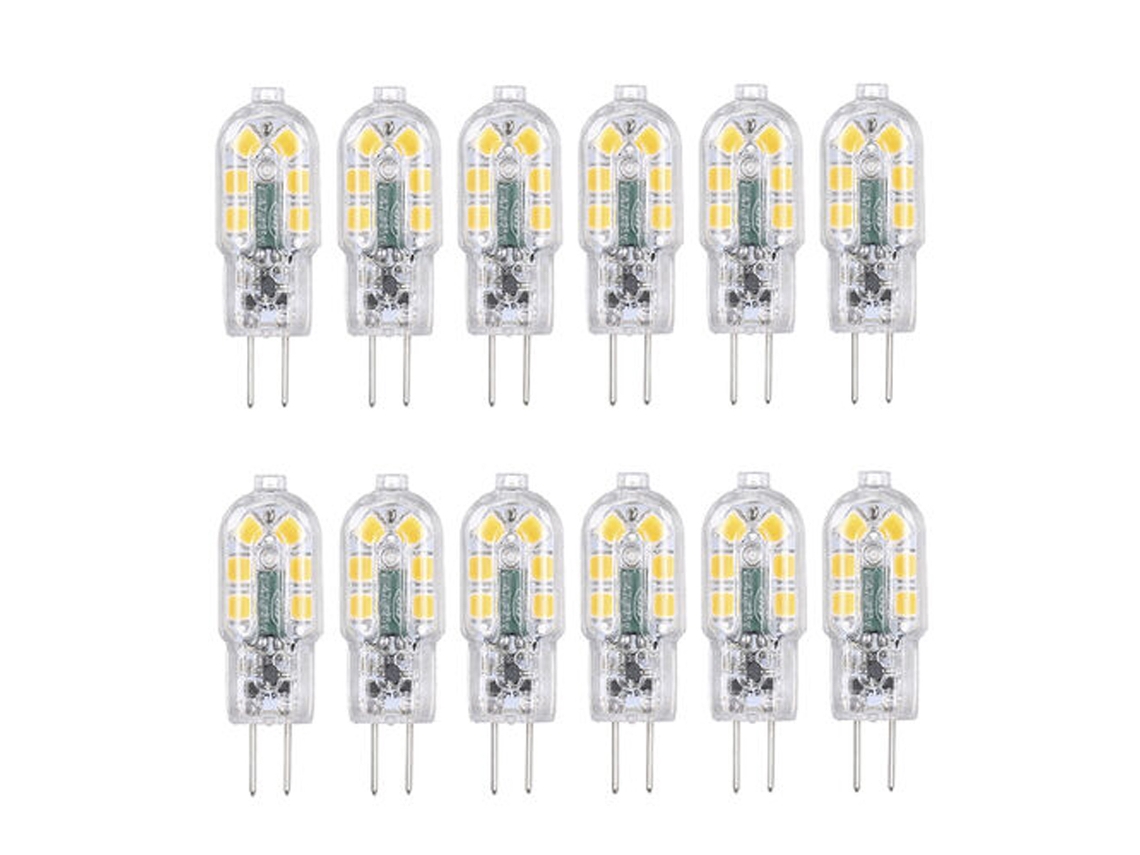Luzes Led Tomshine G4, Pacote Com 12 Unidades, Branco Quente Brilvibera