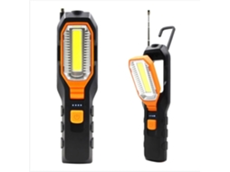 Lanterna De Trabalho Led Cob Recarregável Usb Magnética Com Gancho 4 Modos Ip65