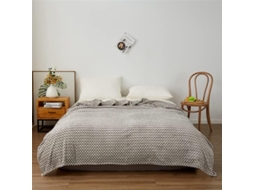 Manta de Flanela Supermacia para Cama Sofá e Escritório Colcha Veludo Tingido com Fios Quentes Xadrez Listr