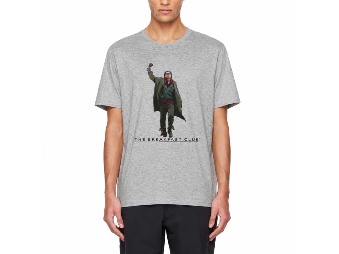 Rockinstone Breakfast Club Movie Fist Pump Cut Out Heather Gray Adult T-shirt Size:xxxl