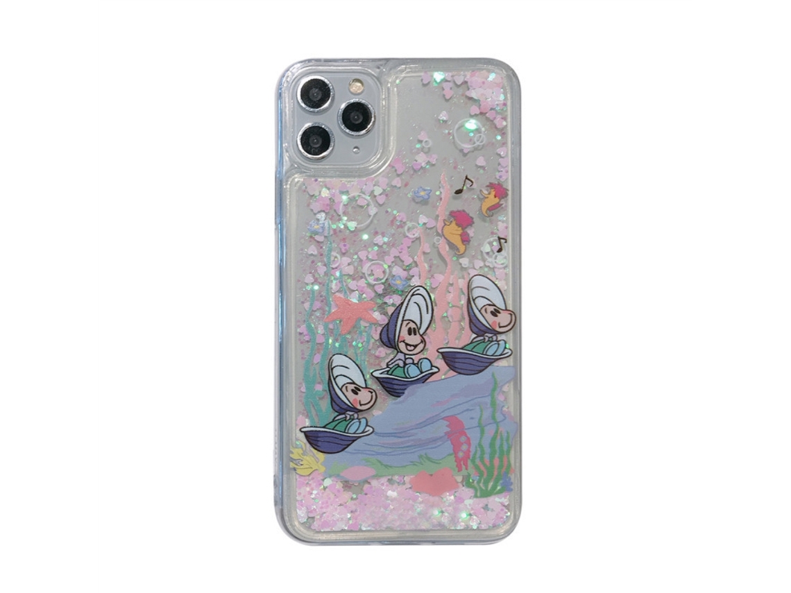 Capa de Celular Liquid Glitter TPU com Areia Móvel para iPhone