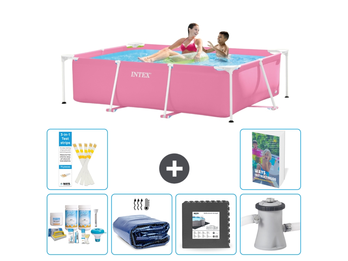 Piscina com Estrutura Retangular 220x150x60 Cm 5 peças S59 INTEX