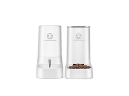 Dispensador Automático de Ração e Água para Animais de Estimação, Branco AQUAFORGE
