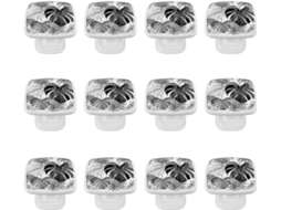 Puxadores Quadrados Para Armários De Cozinha, Puxadores Para Gavetas De Cômoda, 12 Peças, Folhas De Palmeira Pretas