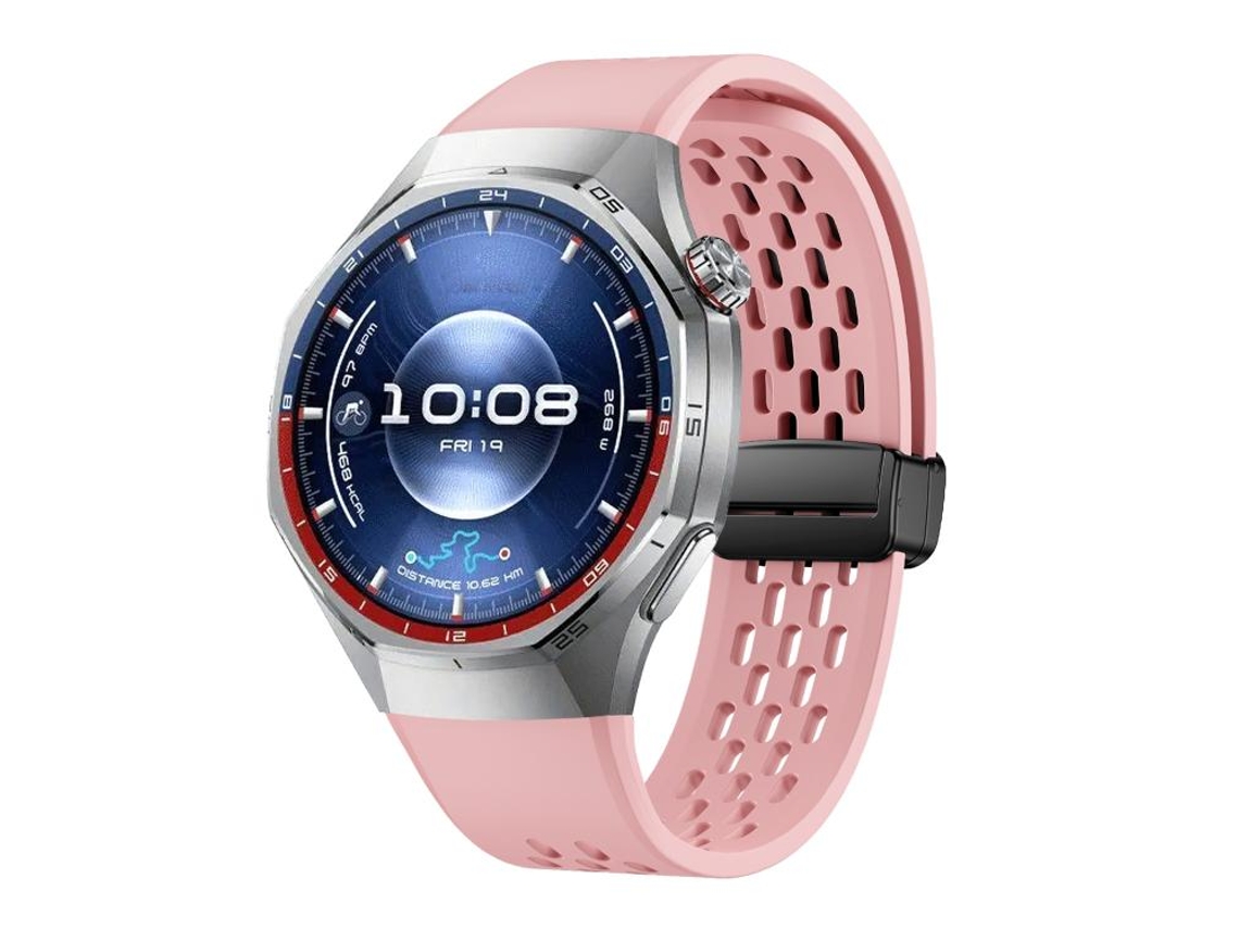 Bracelete para Huawei Watch Gt 6 Pro XIAOMOYU em silicone com fecho magnético dobrável preto rosa