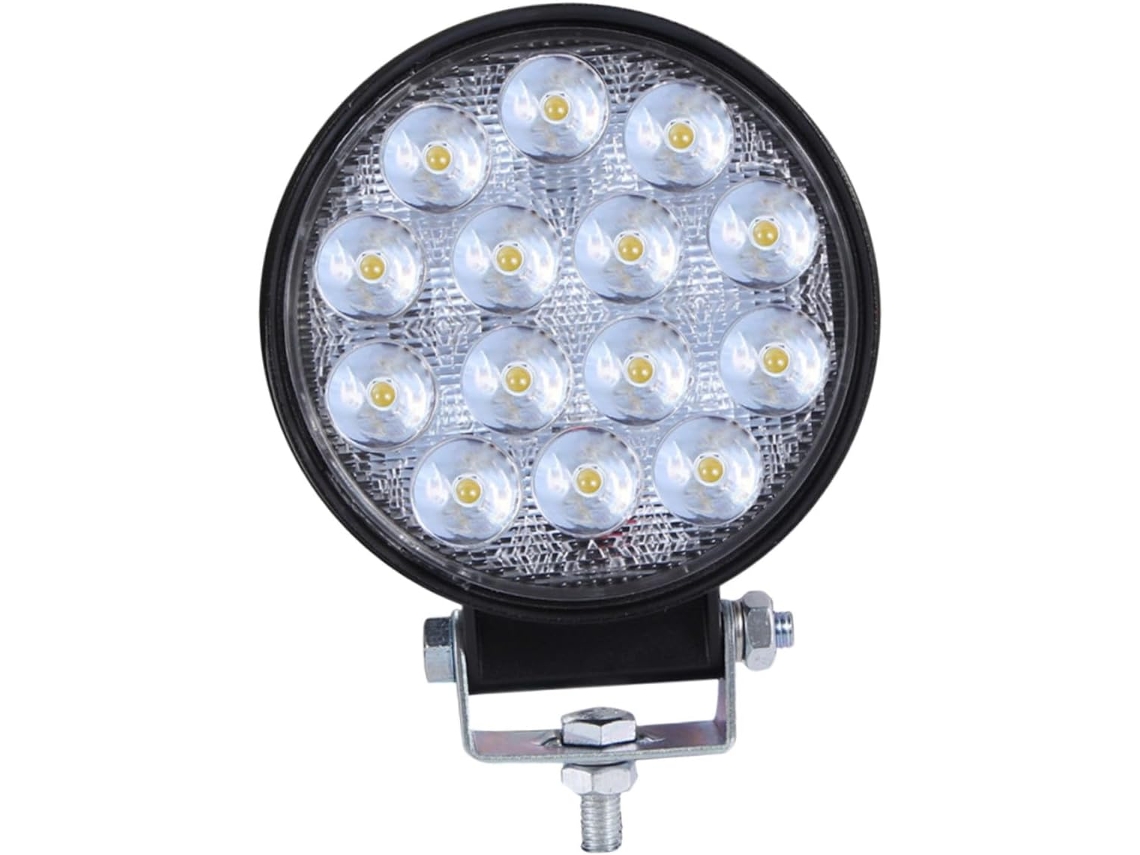 Refletor Led Redondo À Prova D'água De 42w Para Carros, Luz De Trabalho Para Suvs E Caminhões.