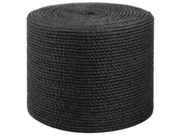 Vidaxl Corda De Juta 6 Mm Preto 100% Juta Tossa