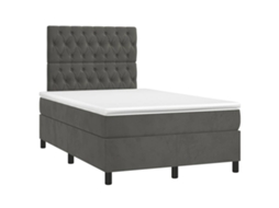 Box Spring Bed, Box Spring Beds Vidaxl Cinzeto Veludo (120 X 190 Cm)
