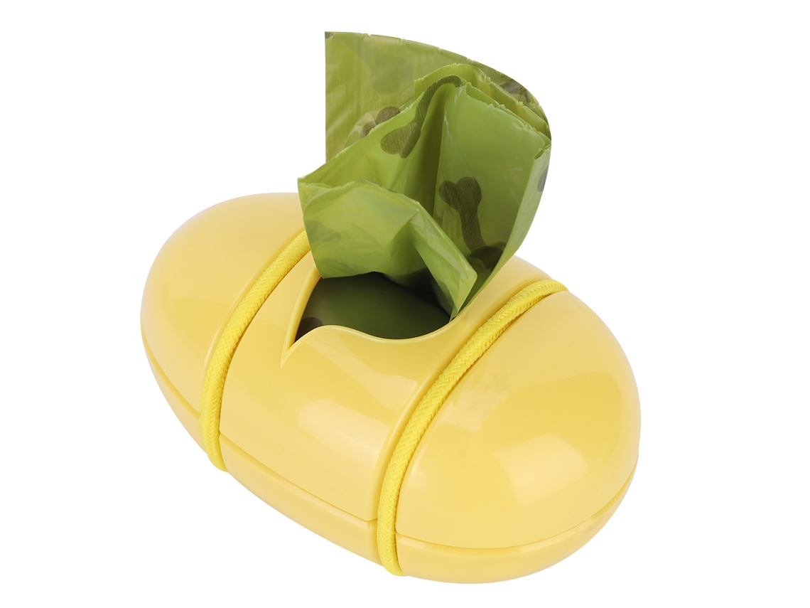 Caixa De Lixo Pet Plástica Ovo Elástico Saco Amarelo