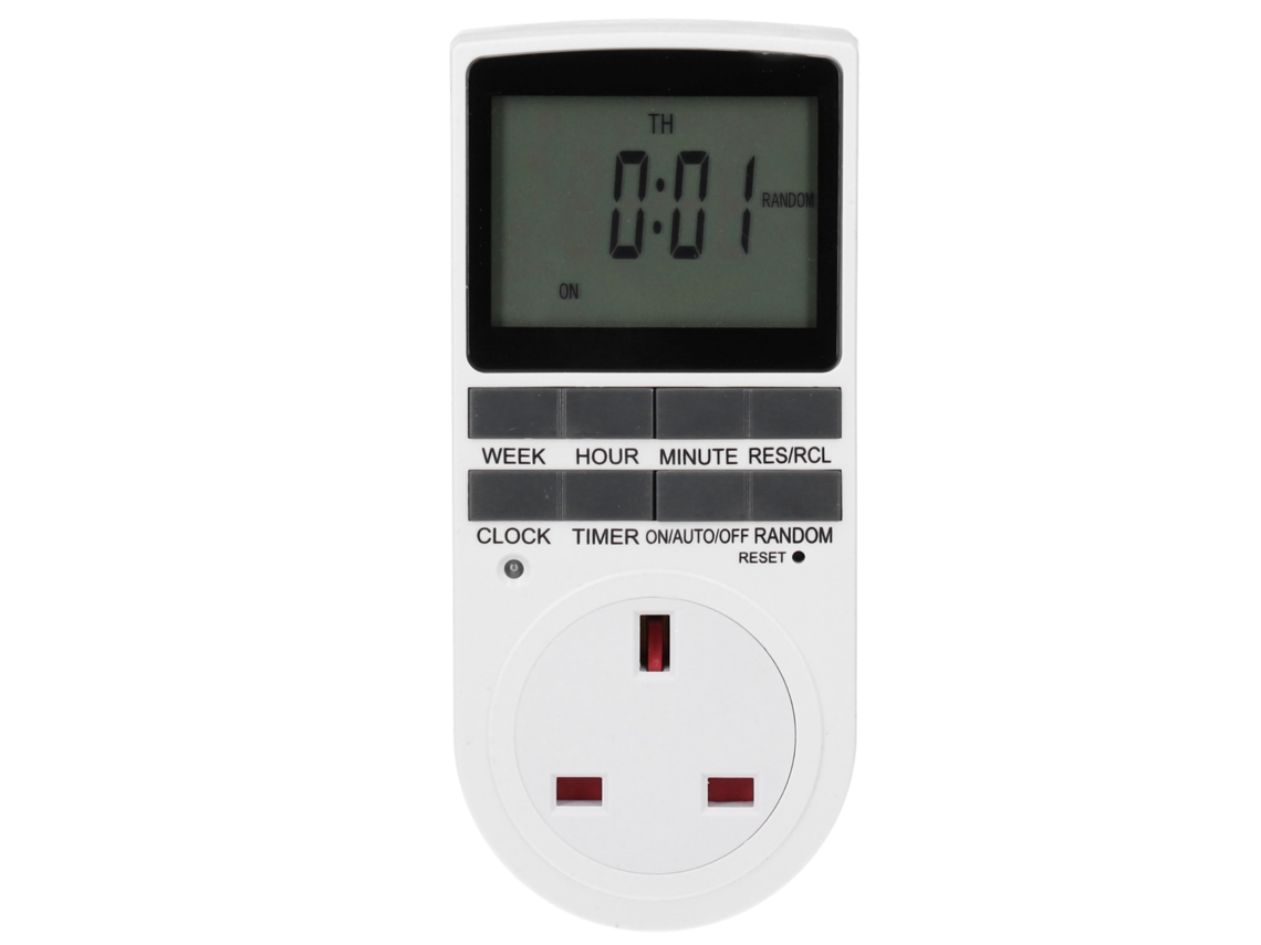 Tomada Interruptor Temporizador De Tela Grande (bateria Embutida, Padrão Do Reino Unido, 240v)