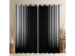 Cortinas Feelyou Com Estampa Geométrica Abstrata Em Degradê, Listras Cinza E Pretas, Para Quarto, Sala De Estar, Meninos