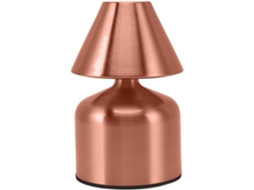 Luminária De Mesa Recarregável Rengue Em Ouro Rosa, 3w, Com Sensor De Toque Sem Fio, Cúpula De Acrílico E Metal, 3 Modos