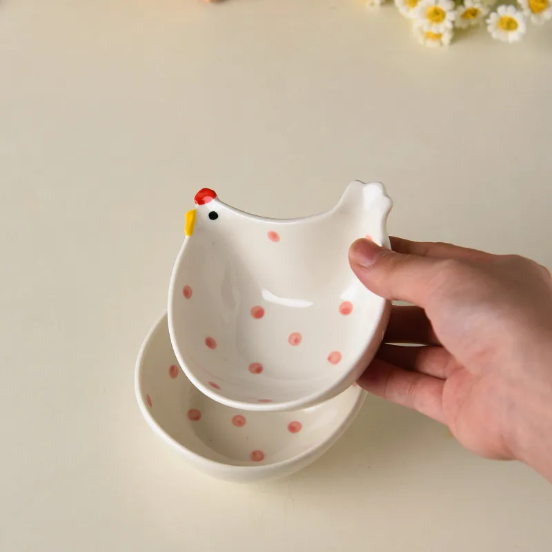 (2 Peças) 2 Recipientes Cerâmicos para Frango Tempero, Caixa Organizadora Doméstica, Mini Tigela