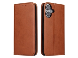 Fierre Shann Capa Carteira Para Iphone 17 Em Couro Sintético - Marrom