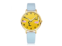 Reloj De Pulsera Analógico De Cuarzo Con Correa Pu Ivpai Color Azul