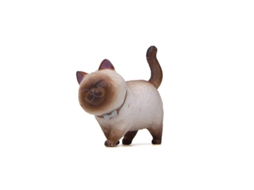Adorno De Gato Fofo Com Sino Alto Brinquedo De Pvc Cinza Criativo Decoração Para Casa Presente Para Crianças Marrón