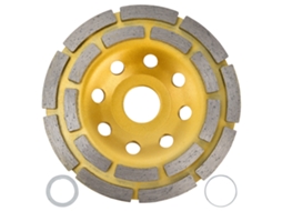 Rueda De Esmeril Diamante De Copa De Doble Fila Para Concrete, Granito Y Mármol 115mm