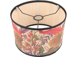 Abajur de Mesa de Bambu com Estampa Floral, Único e Grande, Ideal para Quarto e Sala de Jantar. SFUSHOS