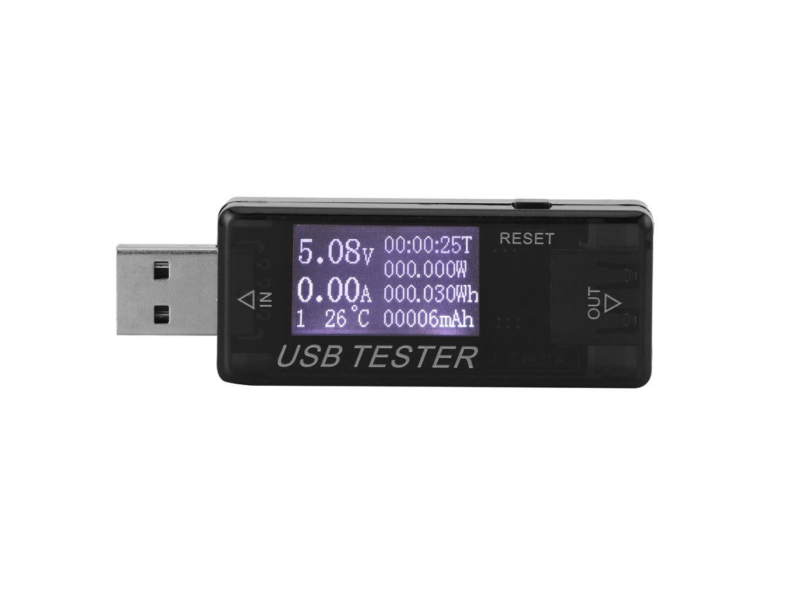 Testador Digital 8 Em 1 Voltímetro 0-5a 4-30v Preto
