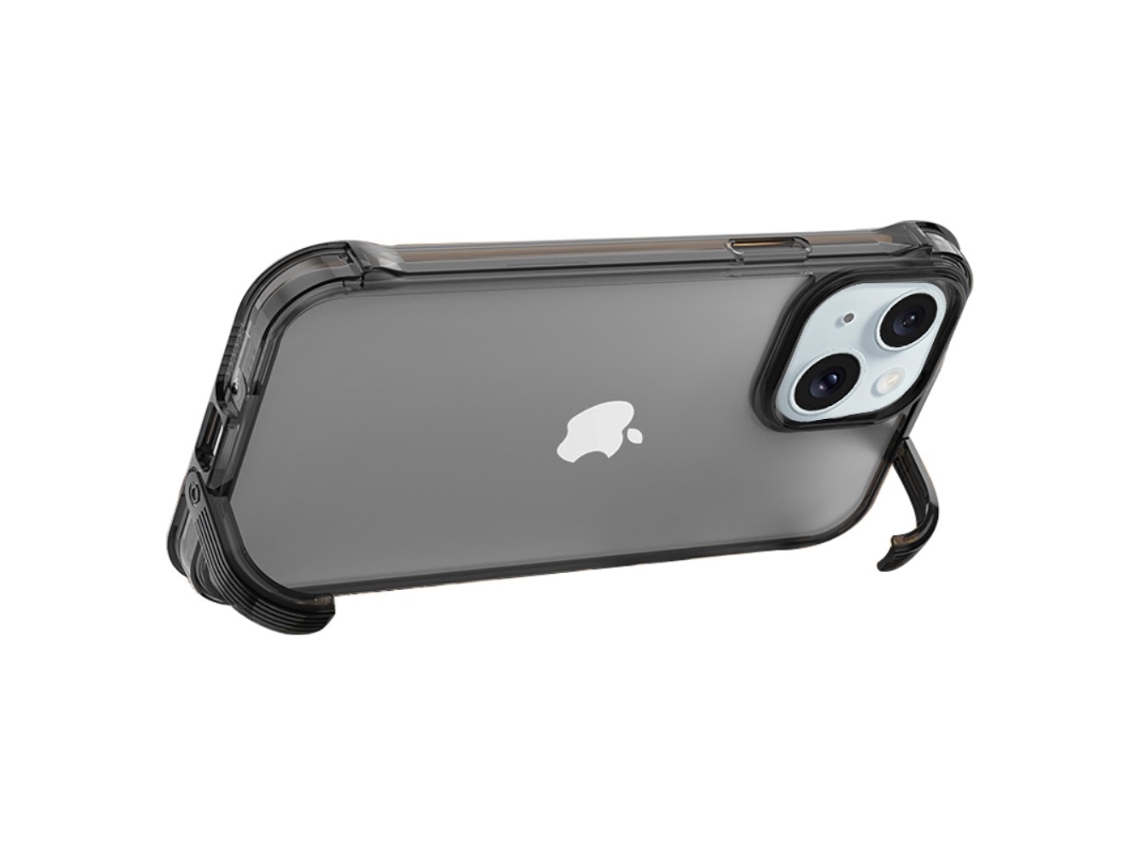 Suporte Casa Para Iphone 15 Plus Pele Sintética Transparente