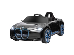 Carro Elétrico Infantil I4 Licenciado 115x67x45cm Preto/azul (controle Remoto, Buzina, Faróis, 12v, Pp Metal)