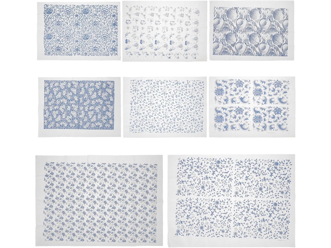 Decalques De Papel Cerâmico Para Esmalte, 8 Folhas, Desenhos Tradicionais, Resistentes A Altas Temperaturas, Para