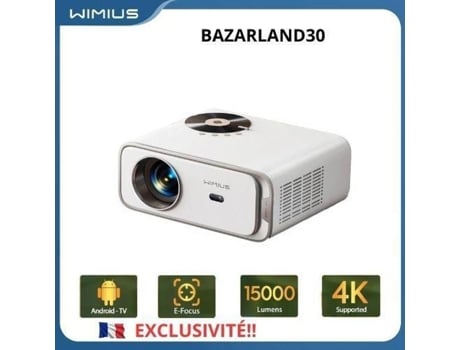 Wimius P63 Projetor Portátil 1080p 23000 Lumens Android 9.0 Wifi 6