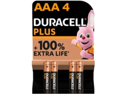 Pilhas AAA Plus DURACELL emb. 4 un