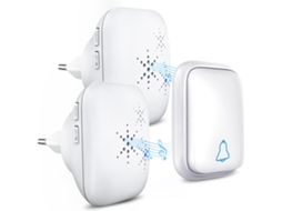 Campainha Sem Fio Para Uso Externo À Prova Dágua Com 2 Receptores, Zqkla Brilvibera