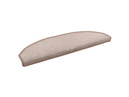 Vidaxl Tapetes Adesivos Para Escadas Semicircular 15 Pcs Marrom Claro