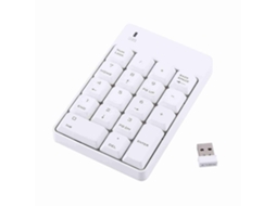 2026zentro-teclado Numérico Sem Fio Usb 2.4ghz 18 Teclas Para Laptop Pc Branco Novo