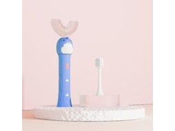 Escova De Dentes Elétrica Com Estampa De Dinossauro, Dentes Retos E Em Formato De U Substituíveis, Ideal Para Crianças.