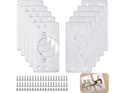 Kit De Reparo De Dobradiças Para Armários De Cozinha: 5 + 5 Bases, Aço Inoxidável, Incluindo Parafusos, Para Madeira, Móveis E Portas