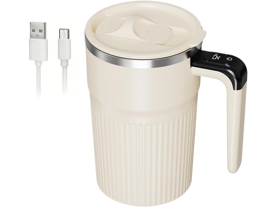 Caneca De Café Automática Com Misturador, 400ml, Reutilizável.