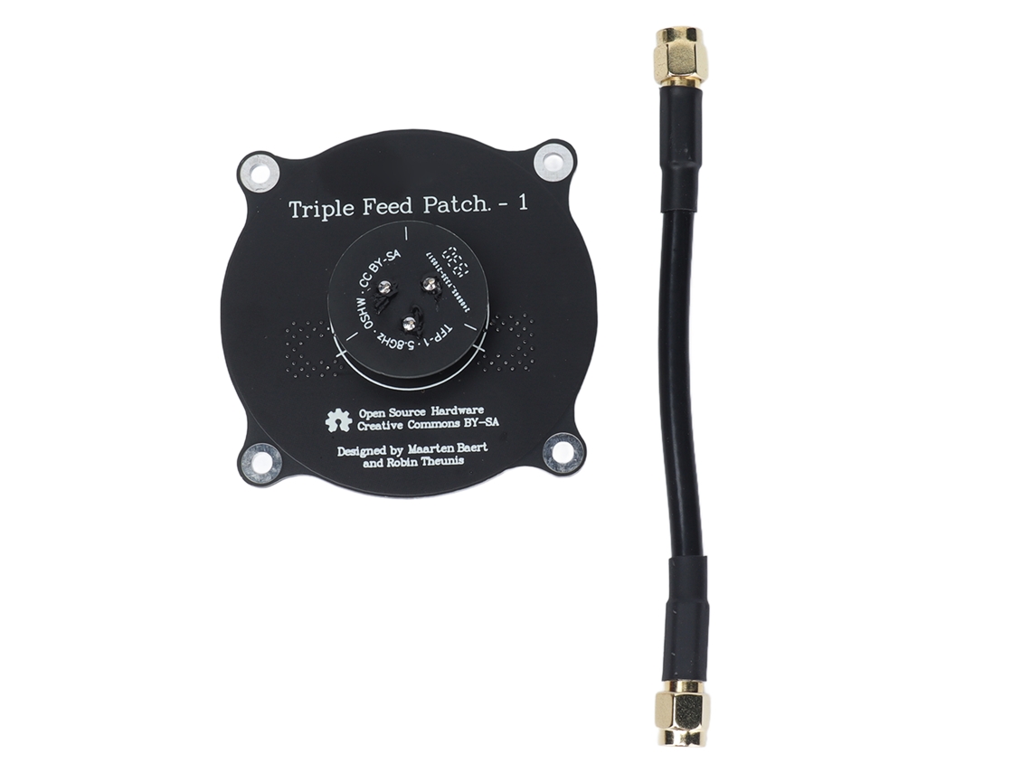 Antena de Patch Tripla Polarizada Circular 5.8GHz para Drones FPV com S/MARCA