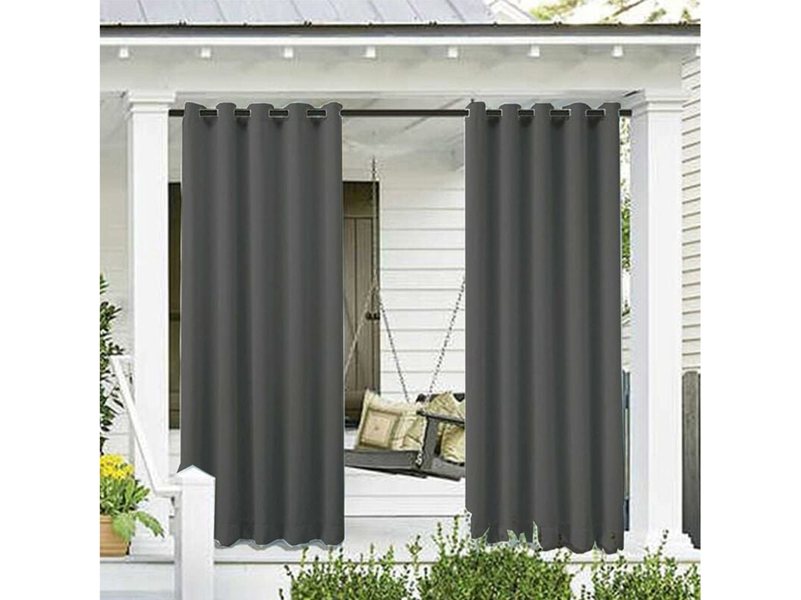 Cortina Blackout Térmica, Para Varanda E Jardim, Ilhós, Proteção Uv, Resistente Vento, Anti-mofo