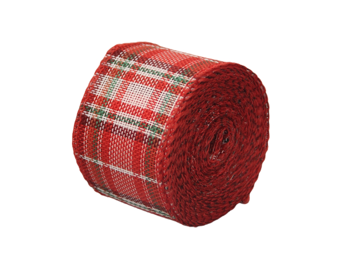 Laxiscreed Fita Decorativa De Linho Com Arame De Ferro Para Diy Natal, Rolo De 5cm
