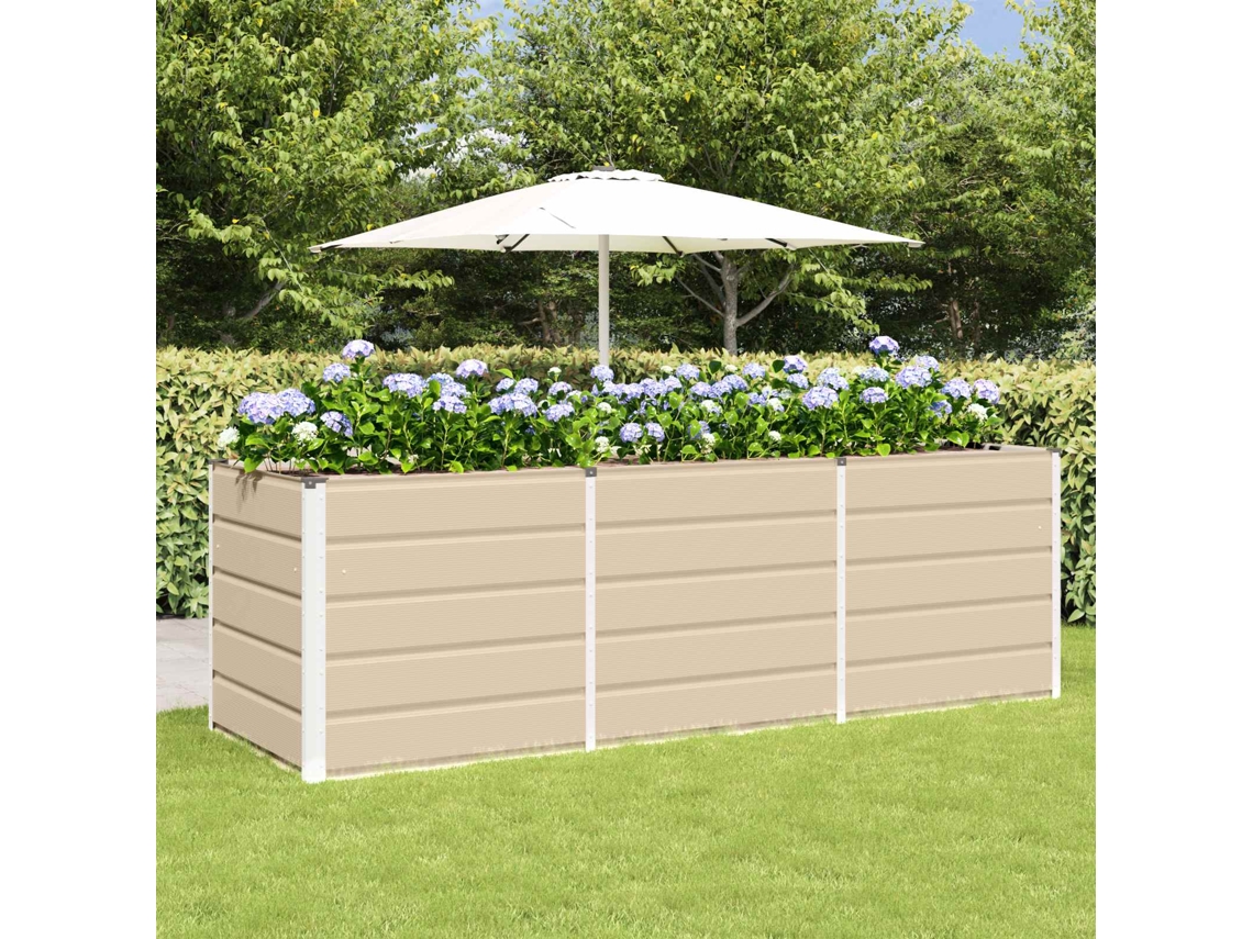 Vidaxl Floreira Ivory 240 X 80 X 75 Cm Aço
