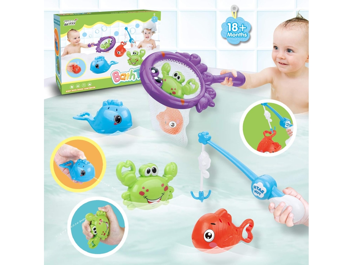 Brinquedos de Banho de Pesca com RePeixes Bpa Grátis Sem Mofo Squirt Peixes Caranguejo Mesa de Água Piscina Hora Do Banho Banheira Br JEDBESETZT