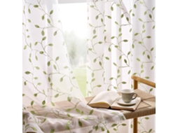 Two-leaf Embroidered Tulle Curtains, Suitable For Living Rooms, Bedrooms, And Balconies, Measuring 52x84 Inches.