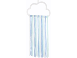 Decoração Parede Tecido Estampa Nuvens Quartos Meninos Meninas Suporte Guardar Acessórios Cabelo Ideal Porta GOKOCO