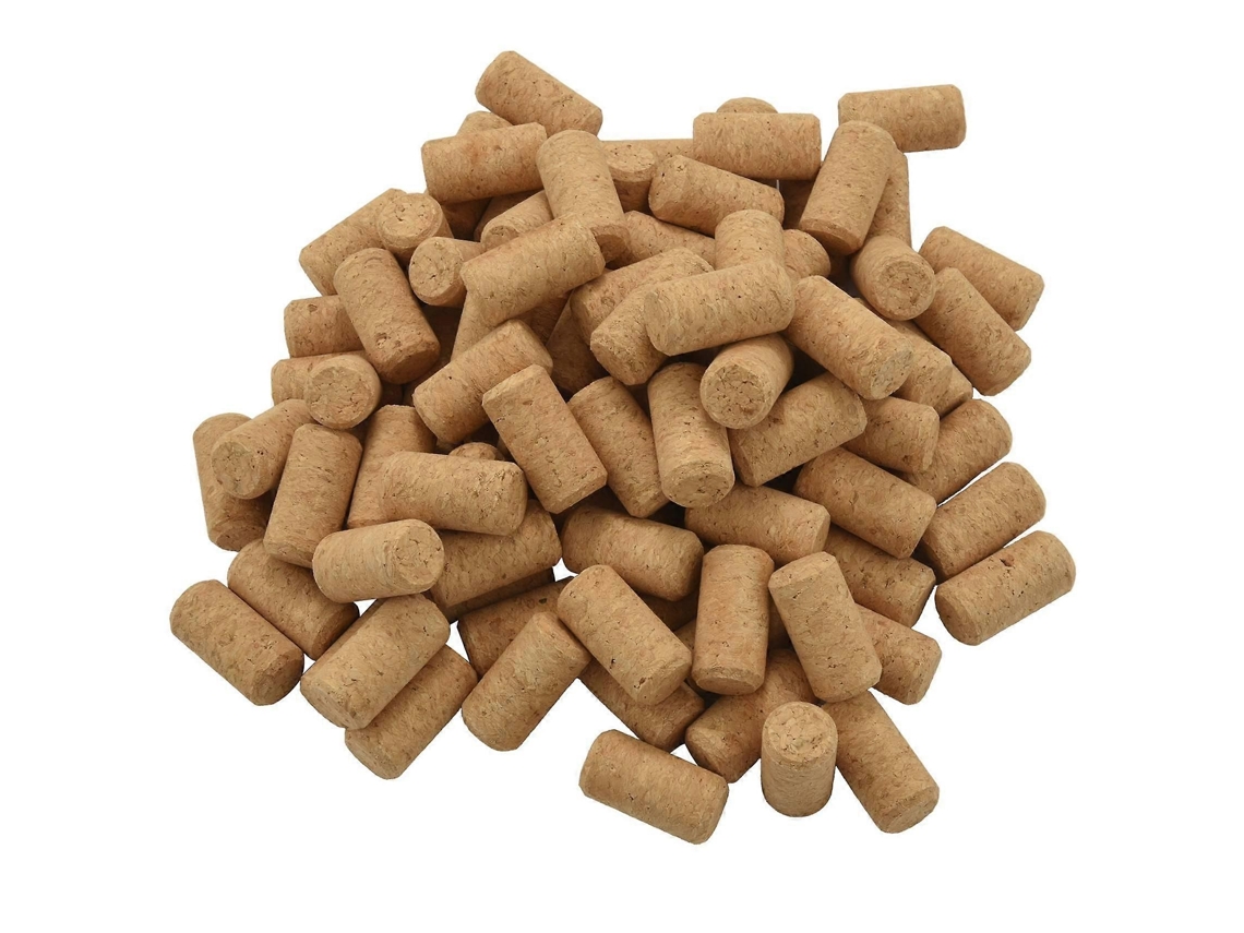 100 Rolhas De Madeira Para Garrafas De Vinho E Cerveja