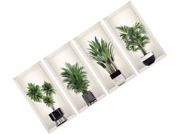 Adesivo Parede 3d Pvc Planta Verde Fácil Seguro Design Flores Ideal Decoração Criativa Quartos Paredes Usar GOKOCO