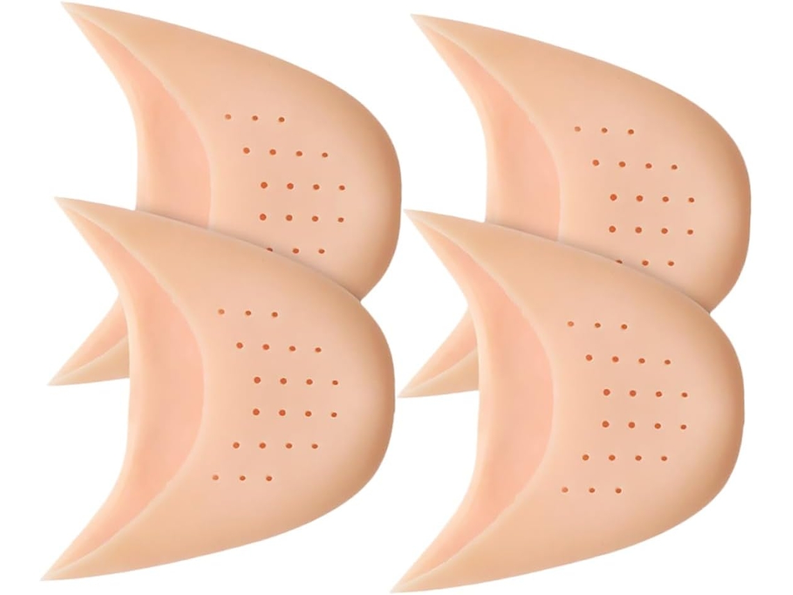 Protetores De Dedos Sapatilha Balé Em Silicone Rosa, Conjunto De 4 Peças, Para Mulheres, Almofadas Para A Parte Frontal