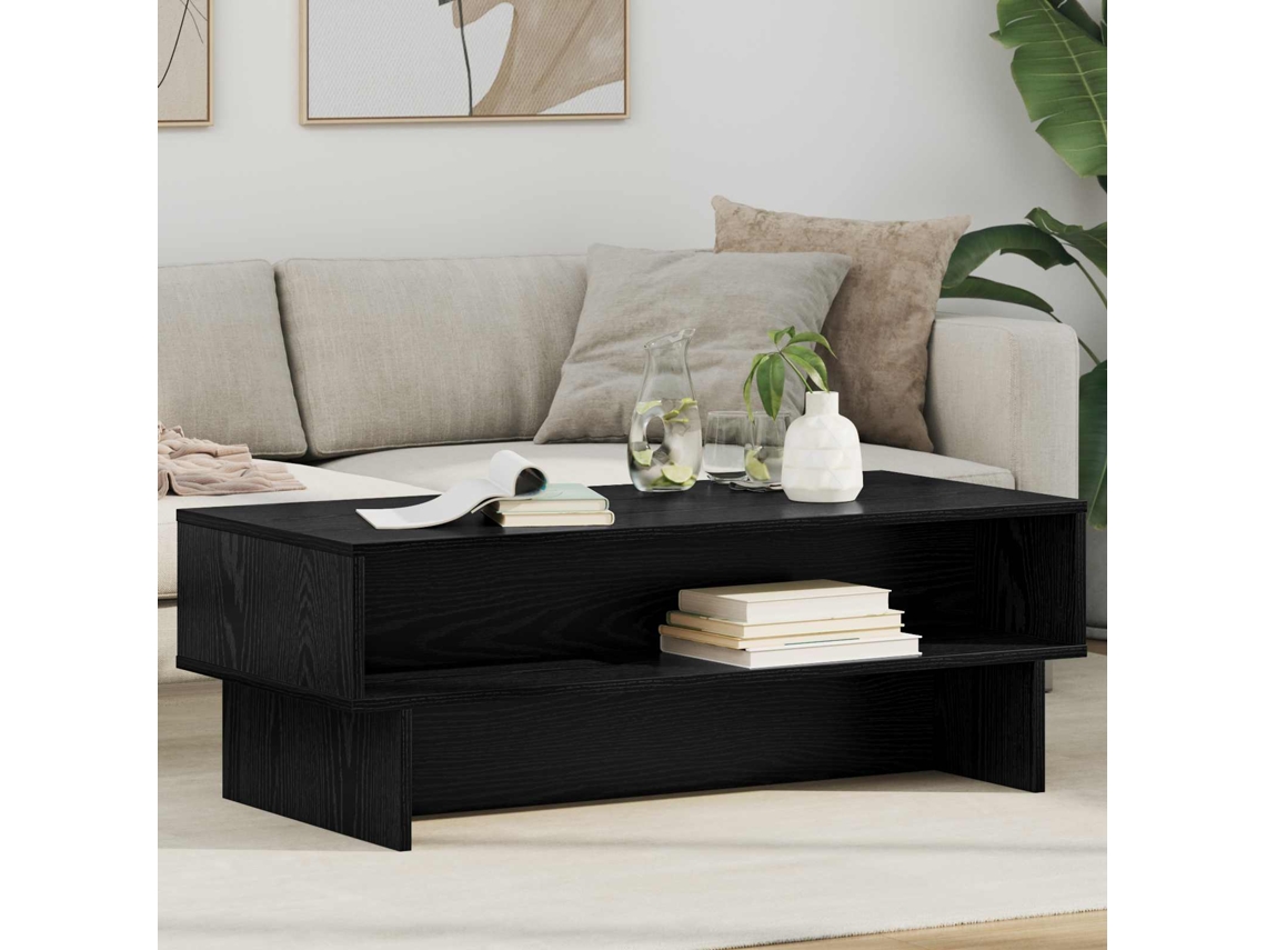 Vidaxl Mesa De Centro Carvalho Preto 100 X 46 X 35 Cm