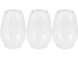 Chaminé De Vidro Transparente Resistente A Riscos, Em 3 Peças, Para Luminárias Vintage.