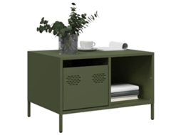 Vidaxl Mesa Centro 68,5x50x43,5 Cm Aço Laminado A Frio Verde-azeitona
