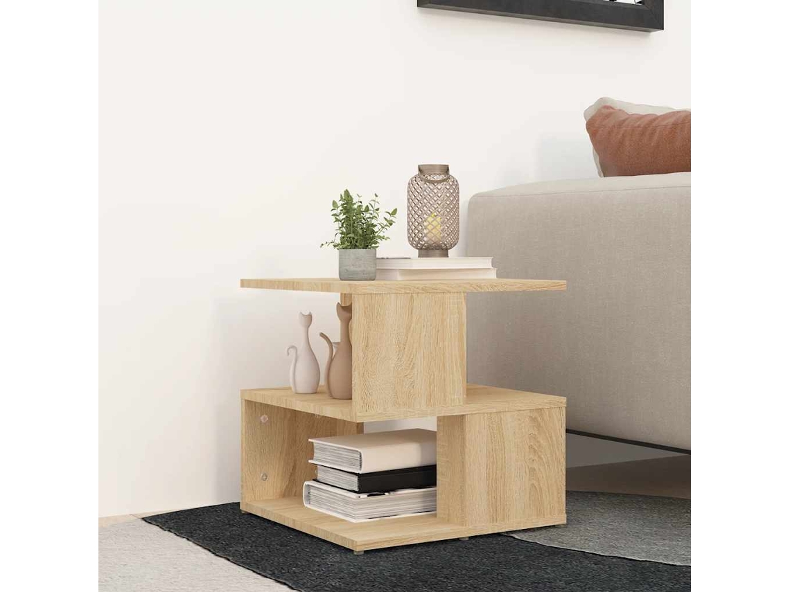 Vidaxl Mesa De Apoio 40x40x40 Cm Contraplacado Cor Carvalho Sonoma