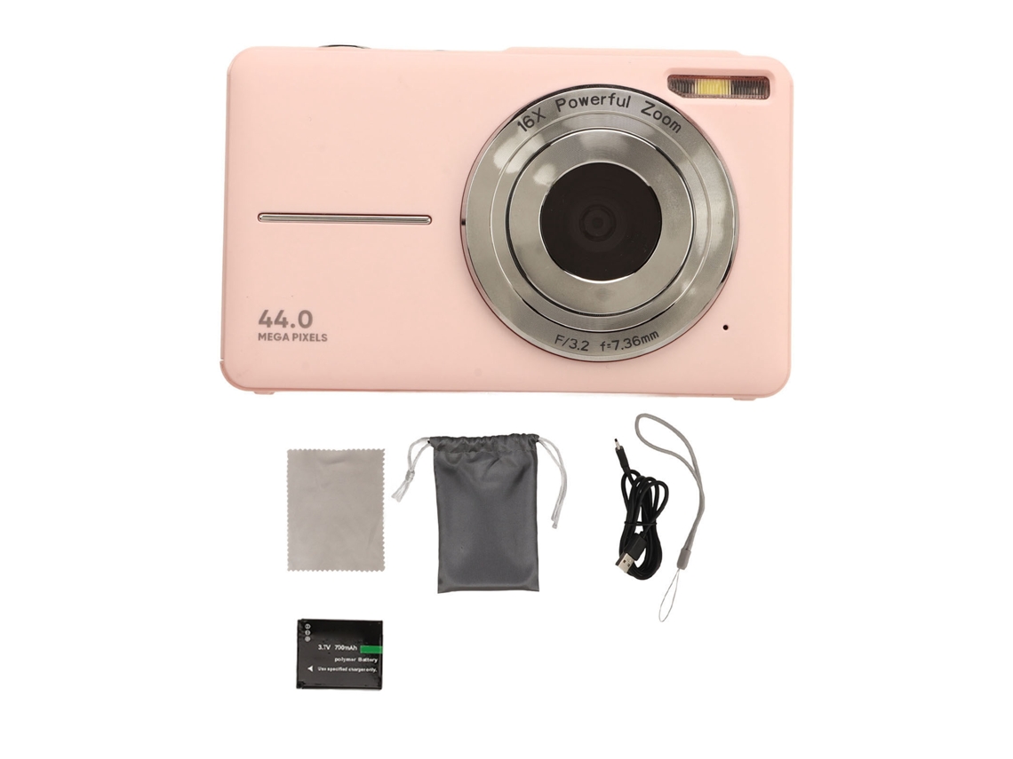 Digital Camera For Teens Kids 44mp 1080p Hd 16x Digital Zoom Autofocus Pocket Compact Camera For Photography Travel Vlogging Pink Uk Plug LAXISCREED